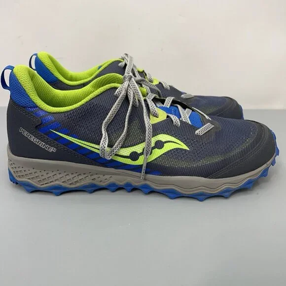 Saucony Peregrine 11 Sneakers Shoes Trail Running Hiking Outdoor Blue Kids 6 - Picture 2 of 14